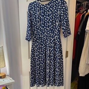 Floral Navy Blue Dress